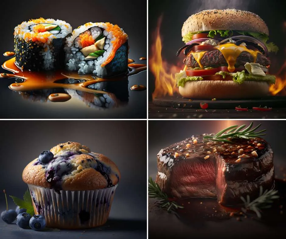 Food-Fotografie Konzept – visuelles Design für Restaurantseite