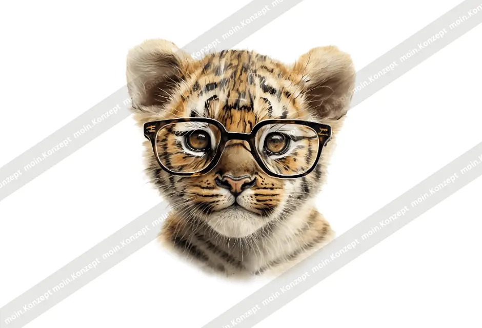 Künstlerische Tiger-Illustration – KI-gestützte Digital Art